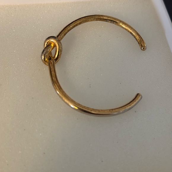 Celine Knot Extra Thin Gold Plated Bracelet - Picture 7 of 9